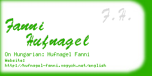 fanni hufnagel business card